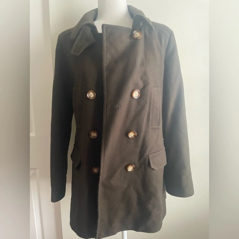 Michael Kors Wool Blended Double Chest Pocket Coat